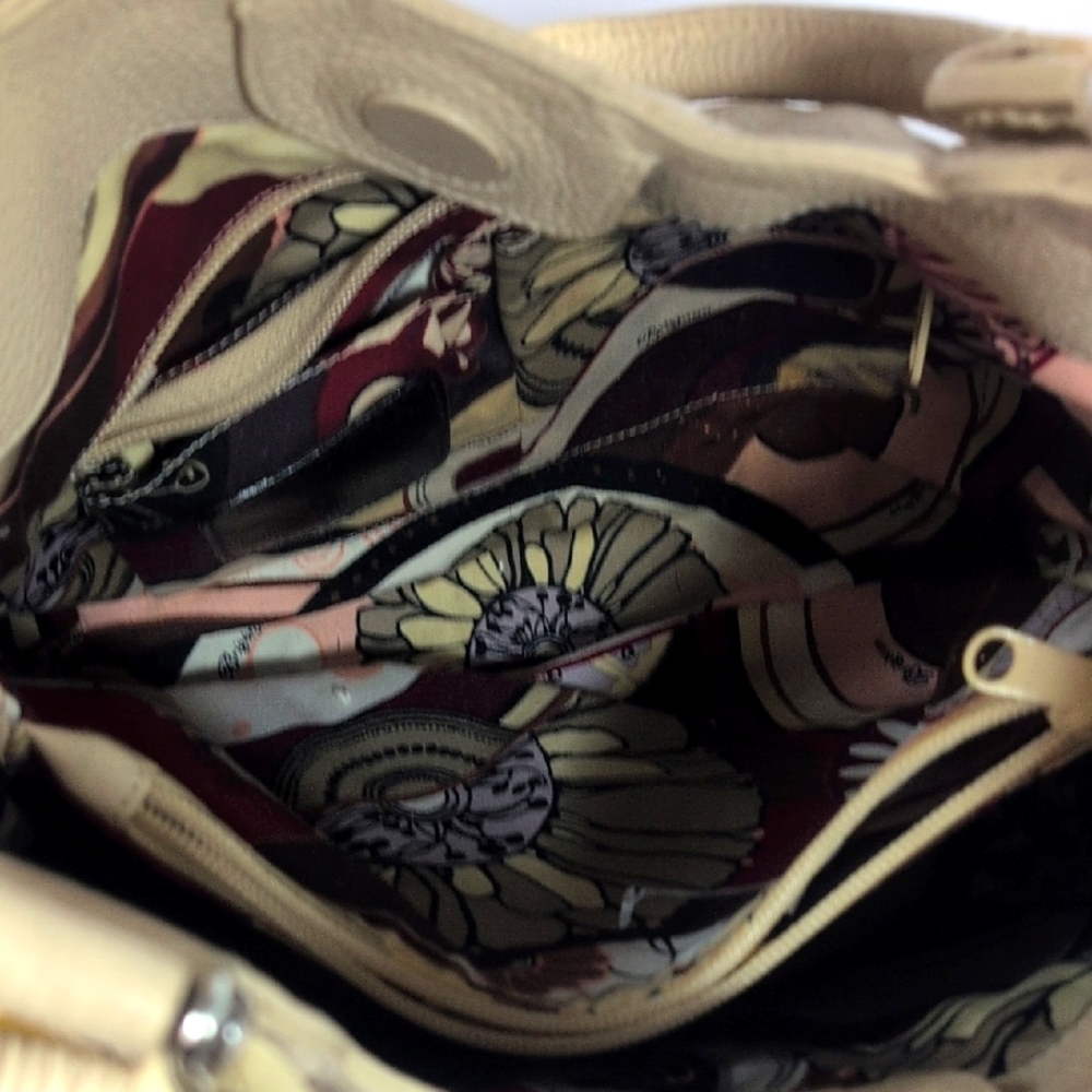 Brighton Melania Leather Cream and Yellow Shoulder Bag - Picture 8 of 14